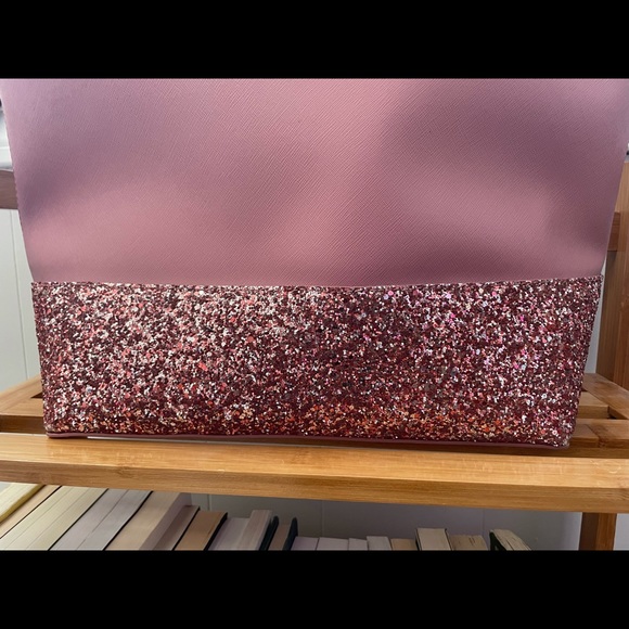 Kate Spade Greta Court Glitter Penny Tote (dusty peony) - Picture 6 of 6